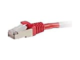 C2G 3ft Cat6 Ethernet Cable - Snagless Shielded (STP) - Red - 3 ft Category 6 Network Cable  - 00844 1 thumbnail image