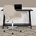 Flash Furniture Cortana Home And Office Mid-Back Office Chair, Fabric, Beige