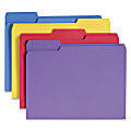 Smead® 1/3-Cut Color Folders With Antimicrobial Protection, Letter Size, Assorted Colors, Box Of 100