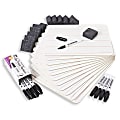 Charles Leonard Magnetic 2-Sided Dry-Erase Lap Boards With Markers And Erasers, 9" x 12", White, Pack Of 12 Boards 1 thumbnail image