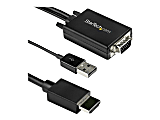 StarTech.com 6 ft. (1.8 m) VGA to HDMI Adapter Cable with USB Audio - VGA to HDMI converter with Audio Support (VGA2HDMM6) 1 thumbnail image