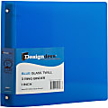 JAM PAPER 3 Ring Plastic Binder, 1 inch, Blue 1 thumbnail image