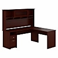 Bush Business Furniture 72"W Cabot L Shaped Corner Desk With Hutch And Drawers, Harvest Cherry, Standard Delivery 1 thumbnail image
