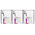 Charles Leonard Framed Magnetic Dry-Erase Boards With Markers & Magnets, 11" x 14", Silver Frame, Pack Of 3 1 thumbnail image