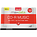 Maxell® CD-R Music 32x 80-Minute 700MB Blank Discs, Orange, Pack Of 50 Discs 1 thumbnail image
