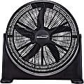 Brentwood Kool Zone F-20BKR 20" High-Velocity Fan - 20" Fan Diameter - 3 Speed - Air Circulation, Adjustable Tilt Head, Carrying Handle - Black 1 thumbnail image