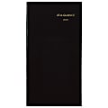 2025 AT-A-GLANCE® Fine Diary® Weekly/Monthly Diary, 3" x 6", Black, January To December, 720205