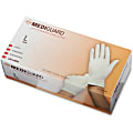 MediGuard Non-Sterile Powdered Latex Exam Gloves - Large Size - Latex - Beige - Powdered, Beaded Cuff, Non-sterile, Textured - For Medical - 100 / Box