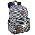 Emma & Chloe Stripe Fashion Backpack, Navy