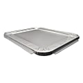 Durable Packaging Steam Table Foil Lids, 10 9/16"H x 13"W x 5/8"D, Silver, Pack Of 100 Lids