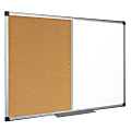 MasterVision® Maya Cork/Non-Magnetic Dry-Erase Whiteboard Combination Board, 48" x 72", Silver Aluminum Frame 1 thumbnail image