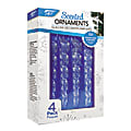 BRIGHT Air® Scented Ornaments Icicle Air Freshener, Winter Pine / Fir Balsam / Sandalwood, Box of 4