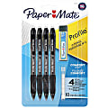 Paper Mate Profile Mechanical Pencils, 0.7 mm, HB #2 Lead, Black Barrel, Pack Of 4 Pencils