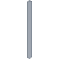 Lorell Vertical Panel Strip for Adaptable Panel System - 1.8" Width x 0.5" Depth x 19.7" Height - Aluminum - Silver