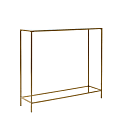 Eurostyle Arvi Console Table, 32”H x 36”W x 10”D, Brass/Clear
