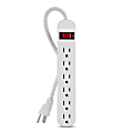 Belkin® 6-Outlet Power Strip, 3' Cord, White