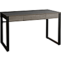 Lorell SOHO Desk with Center Drawer, 30"H x 47"W x 23.5"D, 1, Band Edge, Charcoal 1 thumbnail image