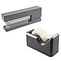 JAM Paper® 2-Piece Office And Desk Set, 1 Stapler & 1 Tape Dispenser, Gray 1 thumbnail image