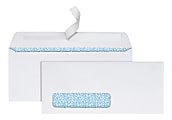 Office Depot® Brand #10 Security Envelopes, Left Window, 4-1/8" x 9-1/2", Clean Seal, White, Box Of 500 Envelopes