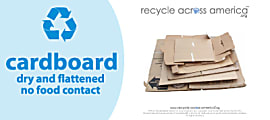 Recycle Across America Cardboard Standardized Recycling Labels, CARD-0409, 4" x 9", Light Blue 1 thumbnail image