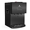 Avalon Self-Cleaning Hot/Cold Top-Loading Countertop Water Cooler, 19"H x 12"W x 14-3/4"D, Black Stainless Steel