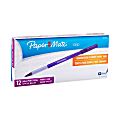Paper Mate® Write Bros.® Grip Ballpoint Stick Pens, Medium Point, 1.0 mm, Purple Barrel, Purple Ink, Pack Of 12 1 thumbnail image