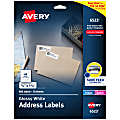 Avery® Return Address Labels With Sure Feed® And Easy Peel® Technology, 6523, Rectangle, 2/3" x 1-3/4", Glossy White, Pack Of 600