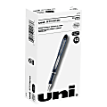 uni-ball® Jetstream™ Ballpoint Pens, Fine Point, 0.7 mm, Blue Barrel, Black Ink, Pack Of 12