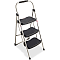 Werner® 3-Step Steel Ladder, 225 Lb. Capacity, Silver/Black 1 thumbnail image