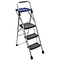 Werner® 3-Step Project Ladder, 250 Lb. Capacity, Silver/Black 1 thumbnail image