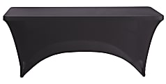 Iceberg Fabric Table Cover, 30" x 72", Black 1 thumbnail image