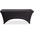 Iceberg Fabric Table Cover, 30" x 72", Black 1 thumbnail image