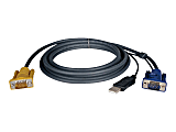 Tripp Lite KVM Cable, HD15M to HD15M/USB-AM, P776-019, 19', Black