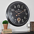 FirsTime® Varenna Wall Clock, 24", Distressed Black 1 thumbnail image