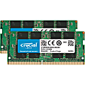 Crucial 16GB (2 x 8 GB) DDR4 SDRAM Memory Kit - For Notebook - 16 GB (2 x 8GB) - DDR4-2400/PC4-19200 DDR4 SDRAM - 2400 MHz - CL17 - 1.20 V - Non-ECC - Unbuffered - 260-pin - SoDIMM
