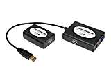 Eaton Tripp Lite Series 4-Port USB 2.0 Hi-Speed USB Over Cat5 Hub with 3 Local Ports & 1 Remote Port - USB extender - USB - over CAT 5 - 3 ports - 4 pin USB Type A, RJ-45 / 4 pin USB Type A, RJ-45 - up to 148 ft 1 thumbnail image