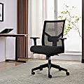 Serta Commercial Eco-2000 Ergonomic Mesh Mid-Back Task Chair, 43% Recycled, Black