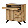 South Shore Flam 33"W Multi-Function Secretary Desk, Nordik Oak