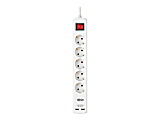 Tripp Lite 5-Outlet Power Strip with USB-A Charging - Schuko Outlets, 220-250V, 16A, 3 m Cord, Schuko Plug, White - PS5G3USB 1 thumbnail image