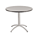 Iceberg Cafeworks Cafe Table, Round, 42"H x 36"W, Gray/Silver