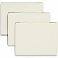 Smead® Pressboard Classification Folders With SafeSHIELD® Fasteners, End-Tab, 2 Divider, Letter Size, 60% Recycled, Gray/Green, Pack Of 10 1 thumbnail image