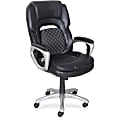 Lorell® Wellness by Design® Accucel Executive Ergonomic Bonded Leather Chair, Black 1 thumbnail image
