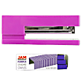 JAM Paper® 2-Piece Office Stapler Set, 1 Stapler & 1 Pack of Staples, Pink/Purple