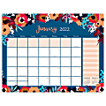 TF Publishing Large Monthly Desk Calendar, 17" x 22", Floral, January To December 2022