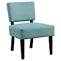 Monarch Specialties Armless Accent Slipper Chair, Teal/Black 1 thumbnail image