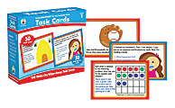 Carson-Dellosa CenterSOLUTIONS® Task Cards, Grade 1, Box Of 100 Cards