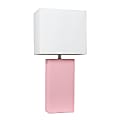 Lalia Home Lexington Table Lamp, 21"H, White/Pink