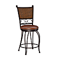 Powell Stamped Back Counter Stool, Brown/Bronze