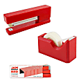 JAM Paper® 3-Piece Office Organizer Set, Red