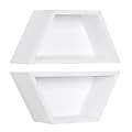 Kate and Laurel Camellia Shelf Set, 7”H x 5”W x 16”D, White, Set Of 2 Shelves